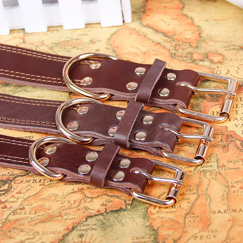 Retro Copper Hook Head Golden Retriever German Shepherd Medium Large Dog Special Collar