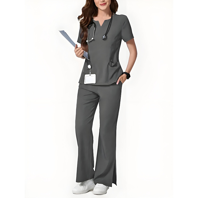 Oral Dental Hospital Scrub Set Short Sleeve Quick Drying Nurse Work Uniform