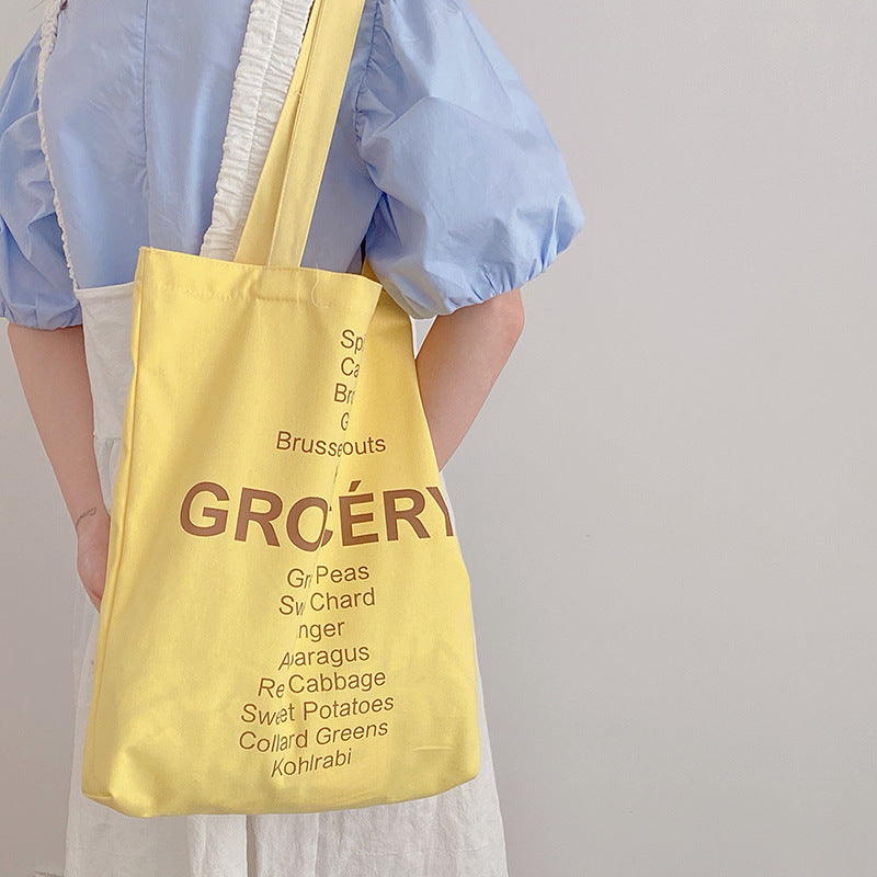 Korean Version Of Sweet And Simple Canvas Portable Shoulder Bag