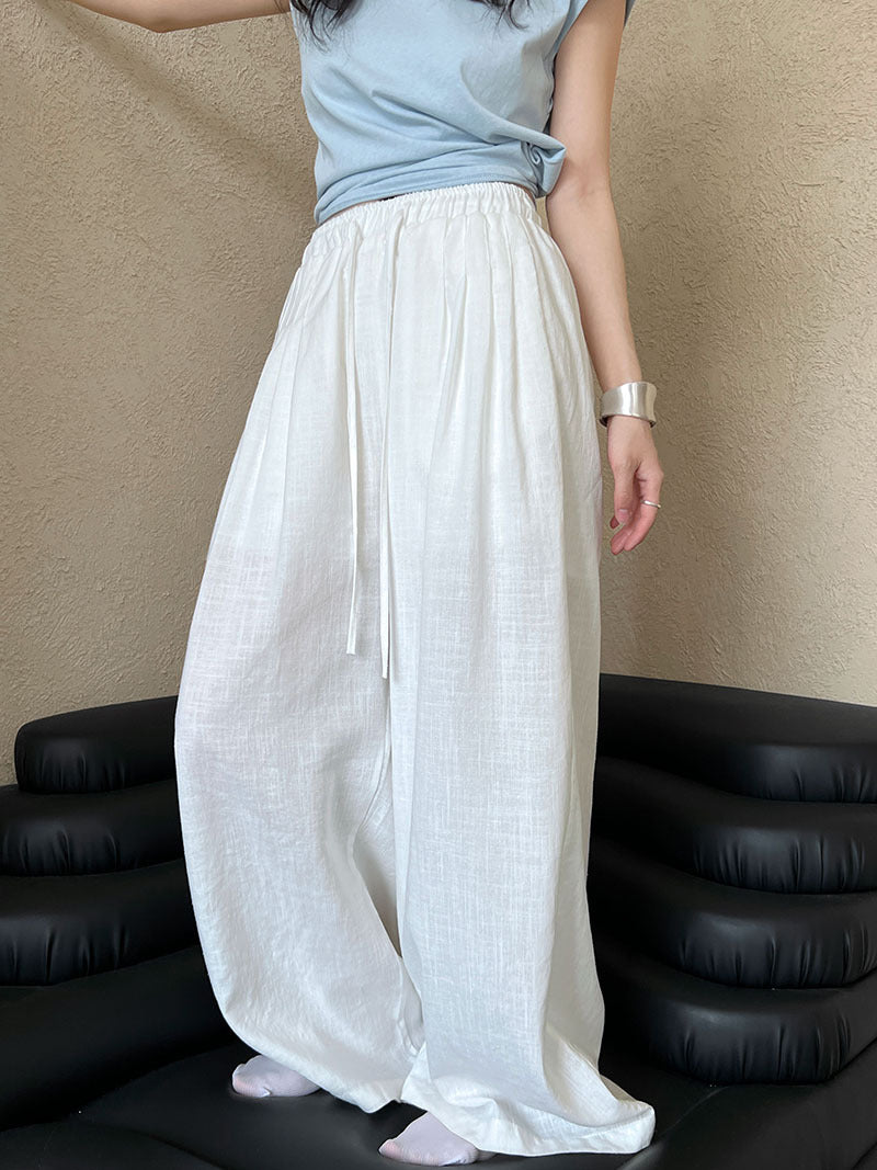 Versatile Casual Slim-fit Wide Leg Pants