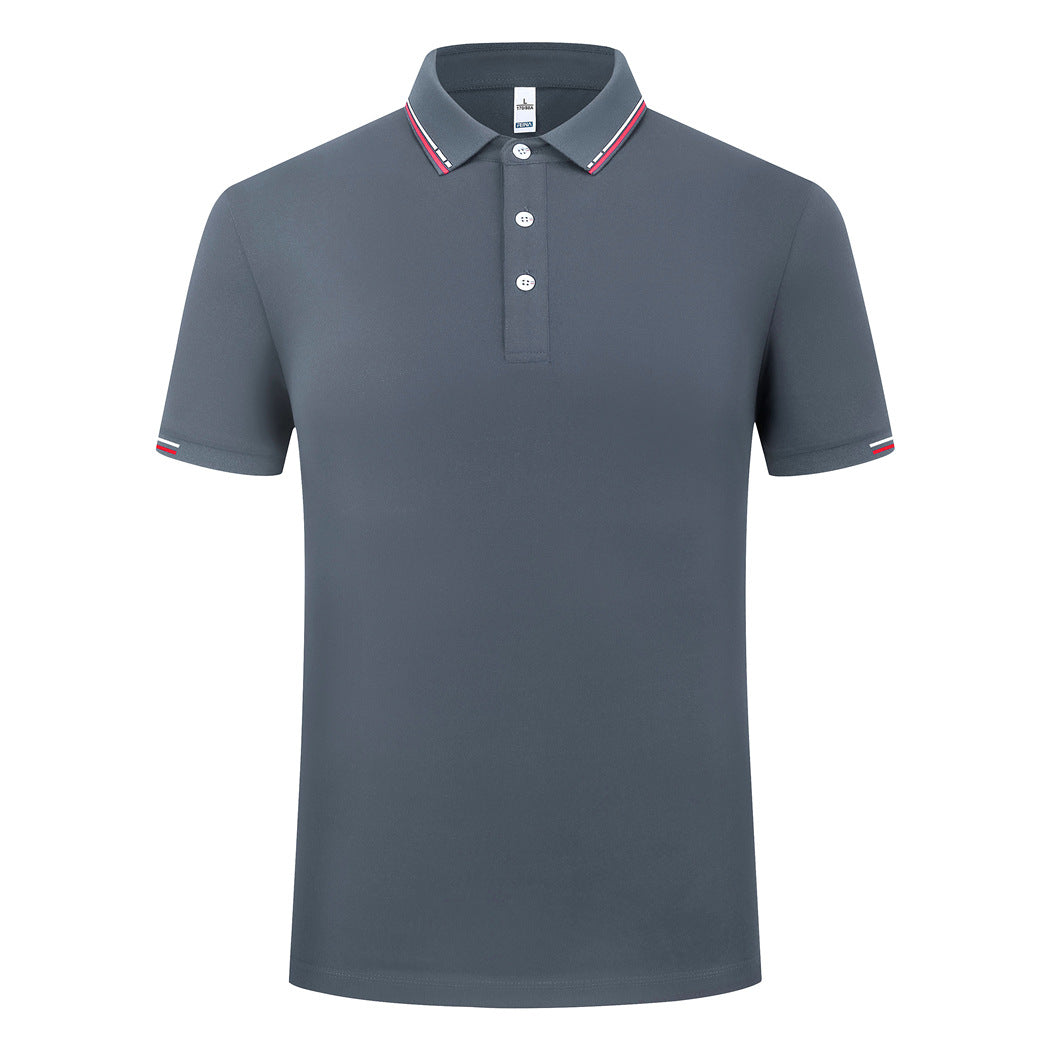 Washed Cotton Polo Shirt Short Sleeve Lapel