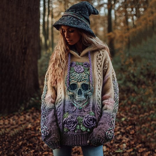 Womens Relaxed-fit Casual Retro Hoodie With A Dropped Shoulder