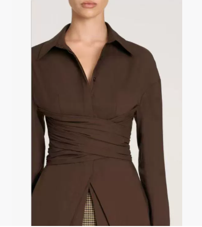 Female Loose And Irregular Slimming Long-sleeved Shirt