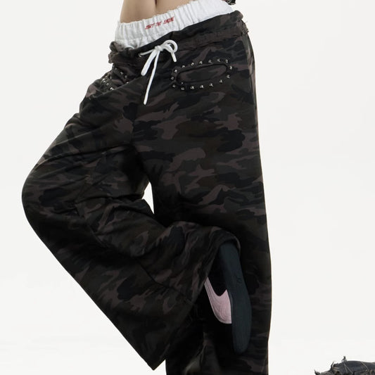 High Street Striped Casual Sports Pants Female