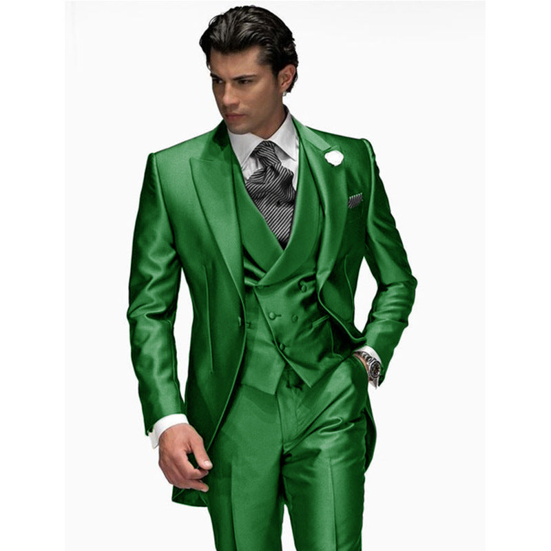 Grå Business Casual Jakkesæt til Mænd, Tre Dele