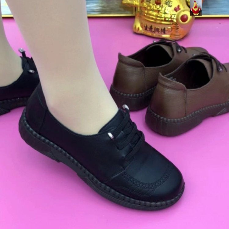 Soft Leather Women's Thin Shoes Beef Tendon Soft Bottom Soft Surface Non-slip