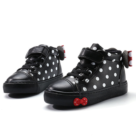 Leather And Velvet Warm Board Shoes