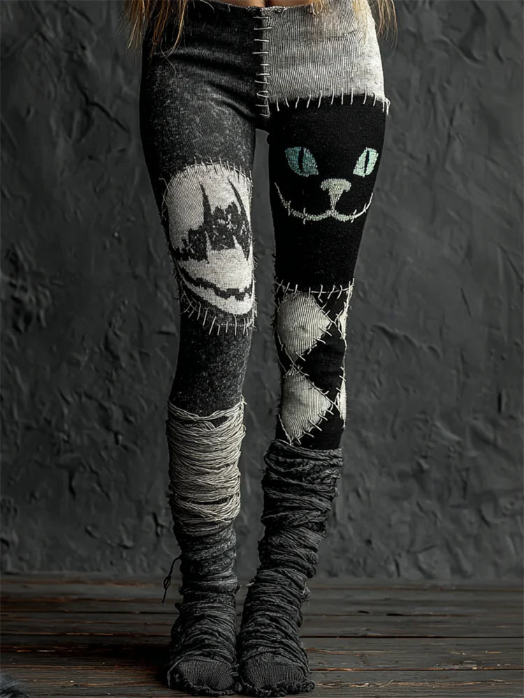 Womens Retro Printed Athletic Yoga Pants