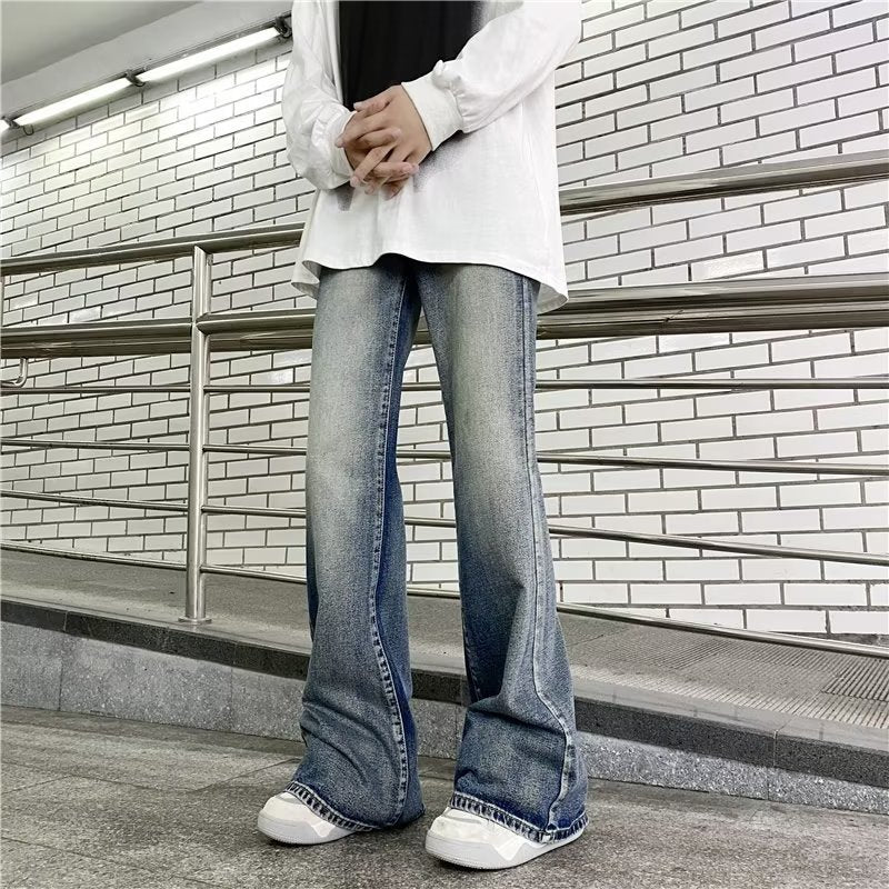 American High Street Retro Washed Denim Pants