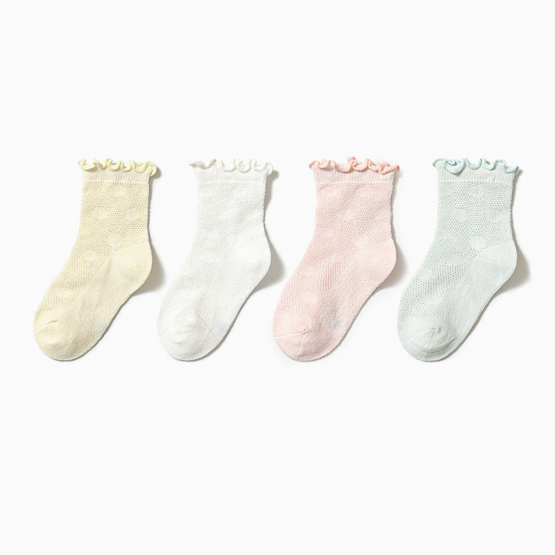 Summer Thin Spring And Summer Mid-tube Loose-mouth Baby Children's Socks