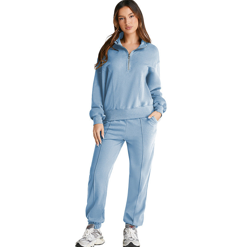 Shiying AutumnWinter New Solid-Color Sporty Casual Womens Set