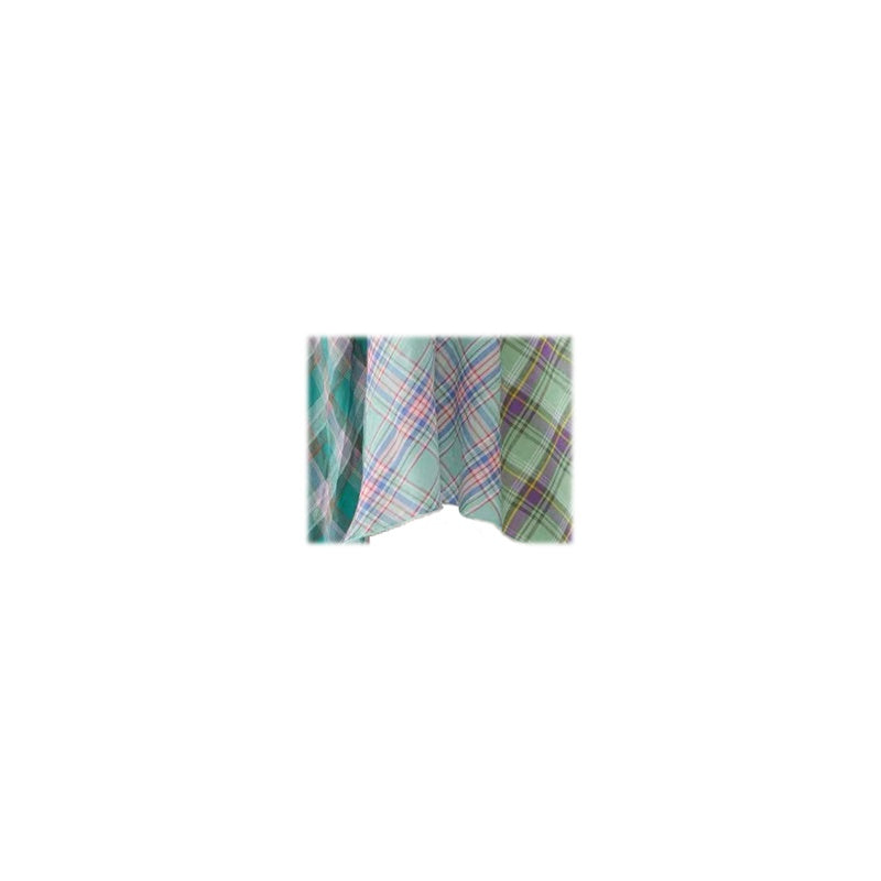 Irregular Color Contrast Patchwork High Waist Mid-length Plaid Skirt