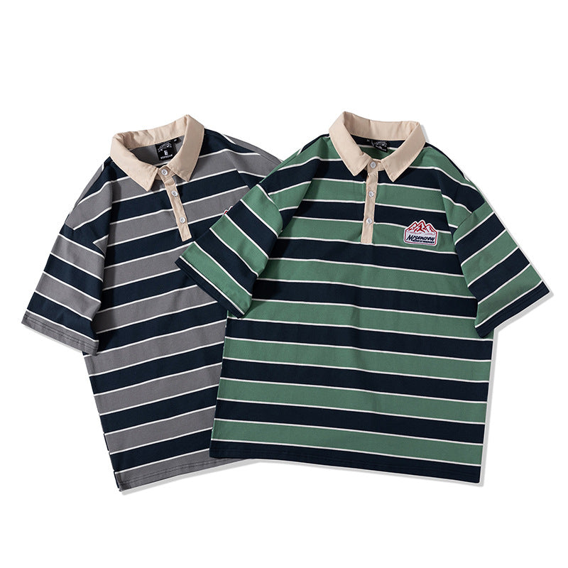 Lapels Retro Loose Large Size Men College Style Long Sleeves