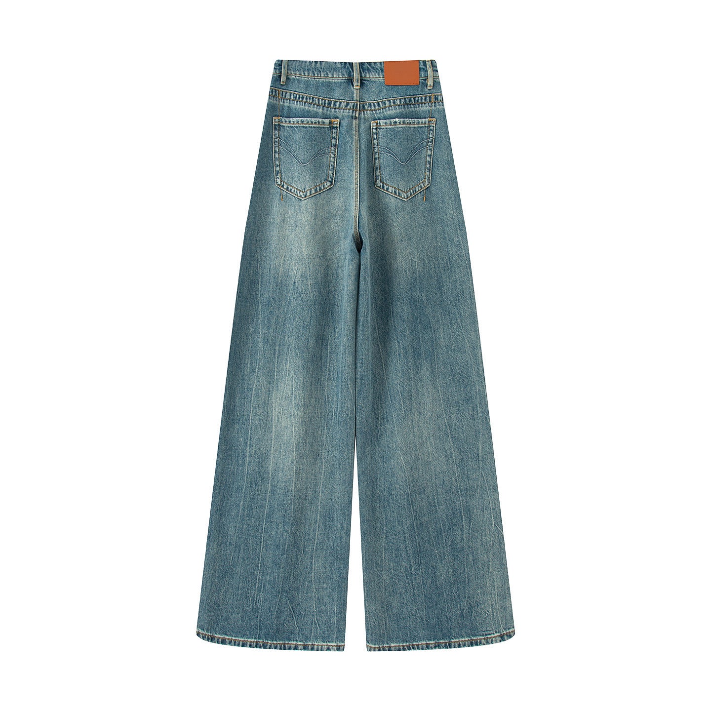 Tidlig Efterår Nye Højtaljede Slankende Retro Lige Jeansbukser Til Kvinder