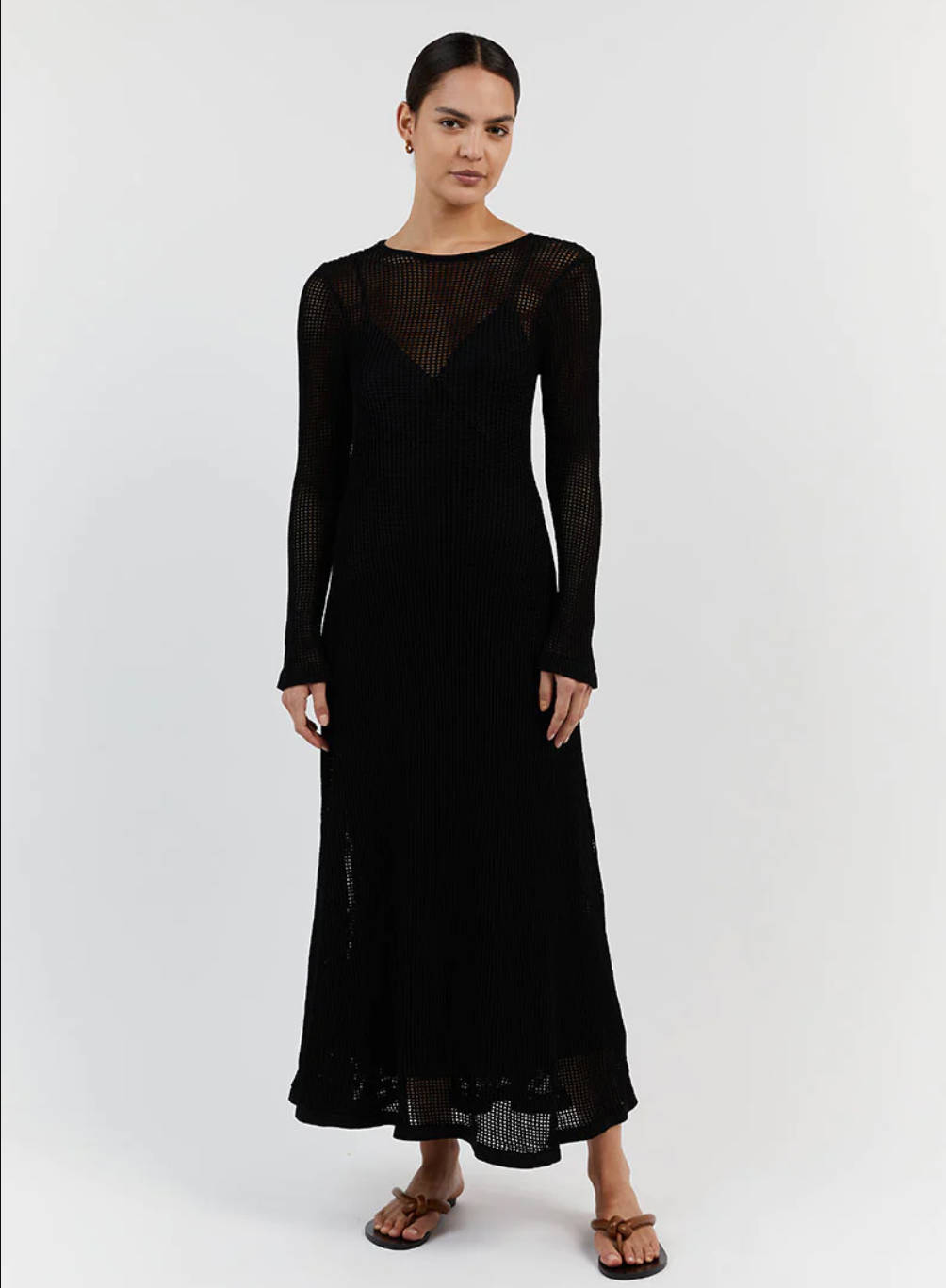 Hollow Out Long Dress Blouse Summer Woman