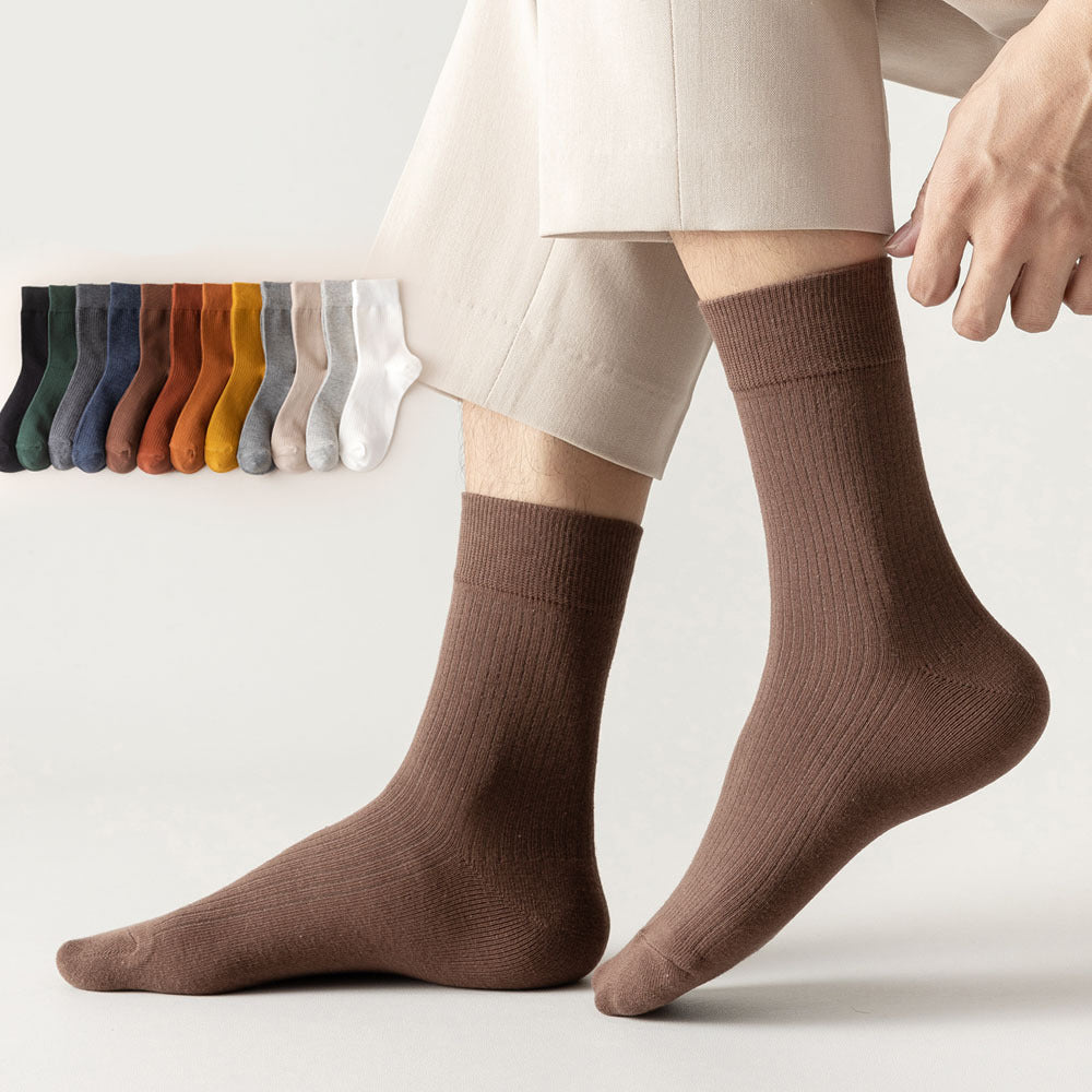 Solid Color Vertical Stripe Deodorant Business Stockings