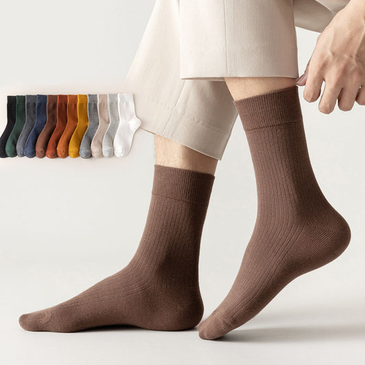 Solid Color Vertical Stripe Deodorant Business Stockings