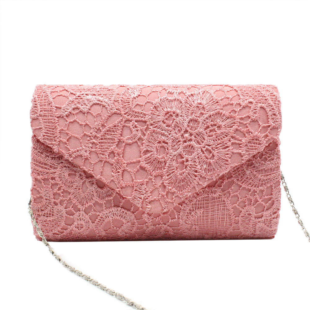 Convenient, Beautiful And Fashionable Lace Dinner Bag With Cover