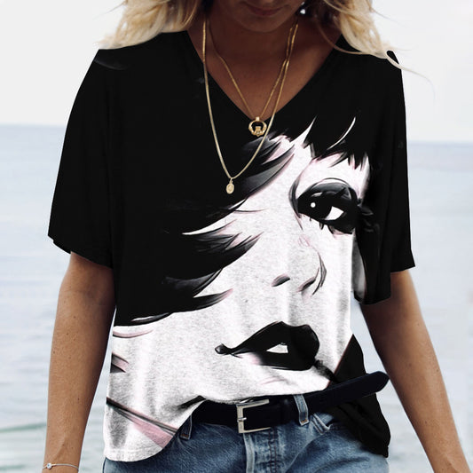 Loose Street Trend Women's Half Face Pattern