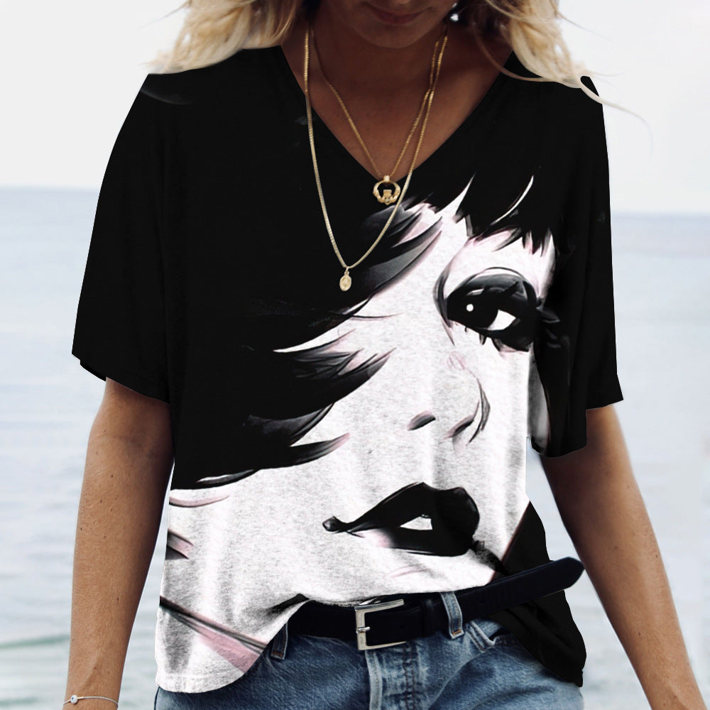 Loose Street Trend Women's Half Face Pattern