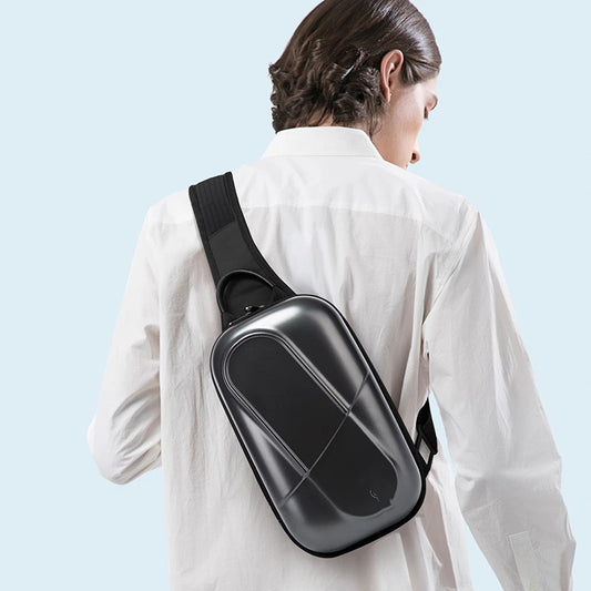 Men's Fashion Casual PC Hard Shell Anti-crush Chest Bag