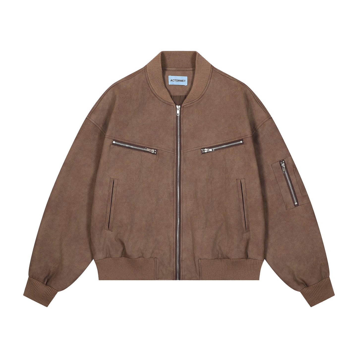 Women's Fashion Casual Imitation Leather Jacket Coat