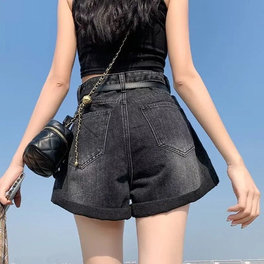 Retro Niche-design Denim Shorts For Women New Summer