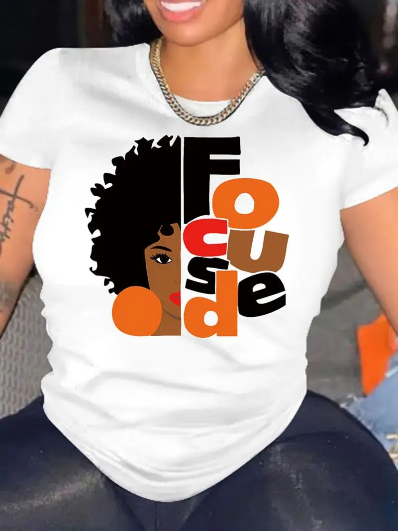 Printed Short-sleeved T-shirt Trendy