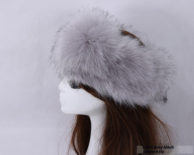 Elastic Faux Fur Fox Fur Headband For Women