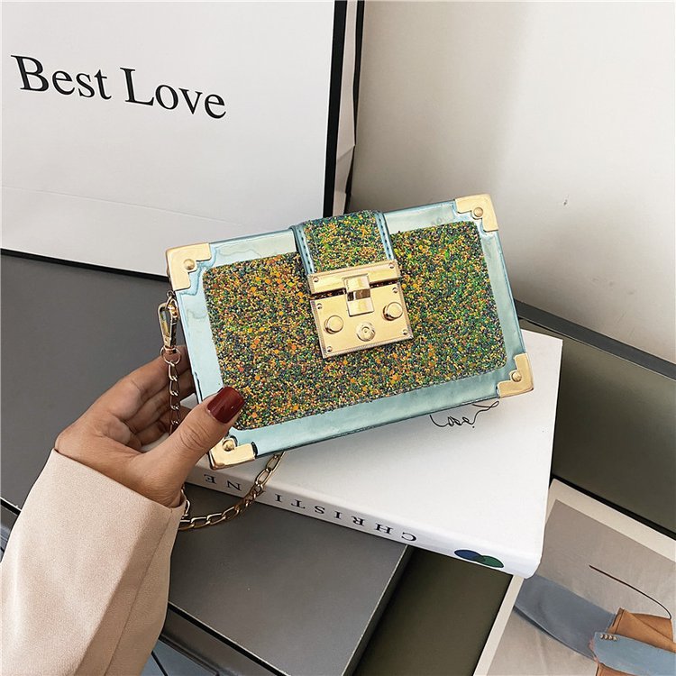 Personalized Gradient Color Sequins Ladies Chain Pouch