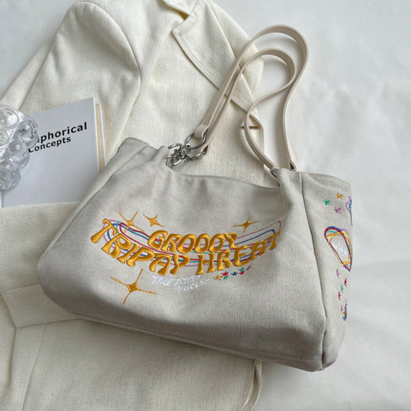 Women's Canvas Bag Shoulder Texture Niche