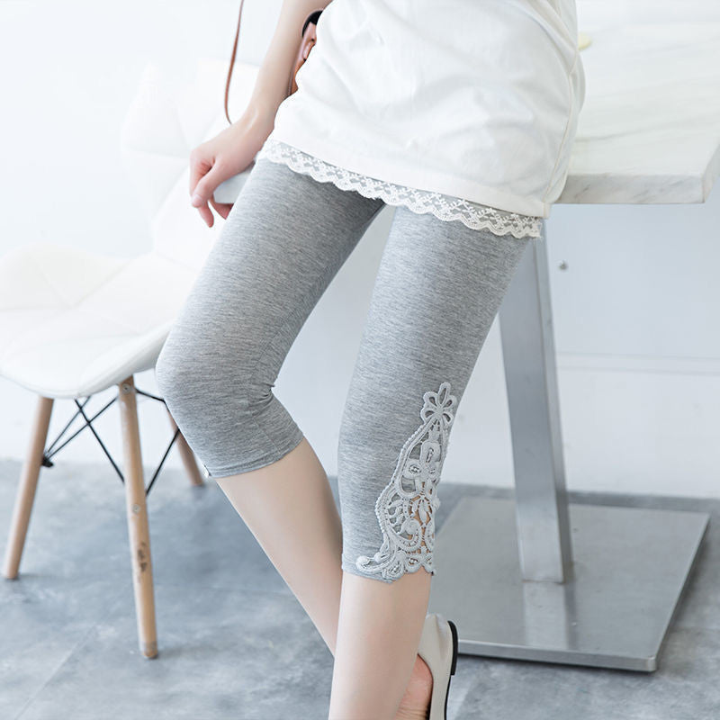 Women's Stretch Slim Fit Slim Hollow Lace Leggings