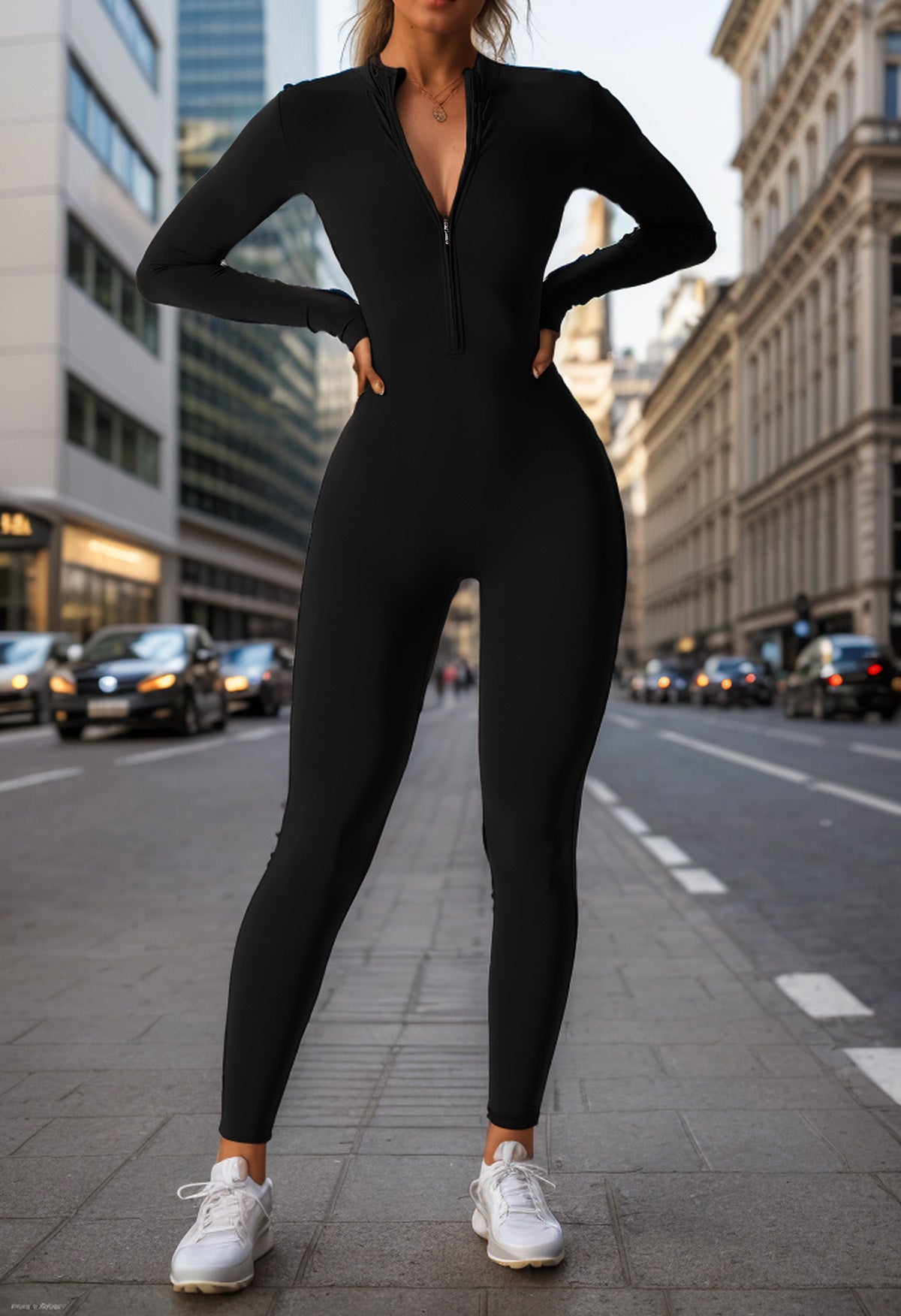 Hip Raise Skinny One-piece Workout Clothes For Women