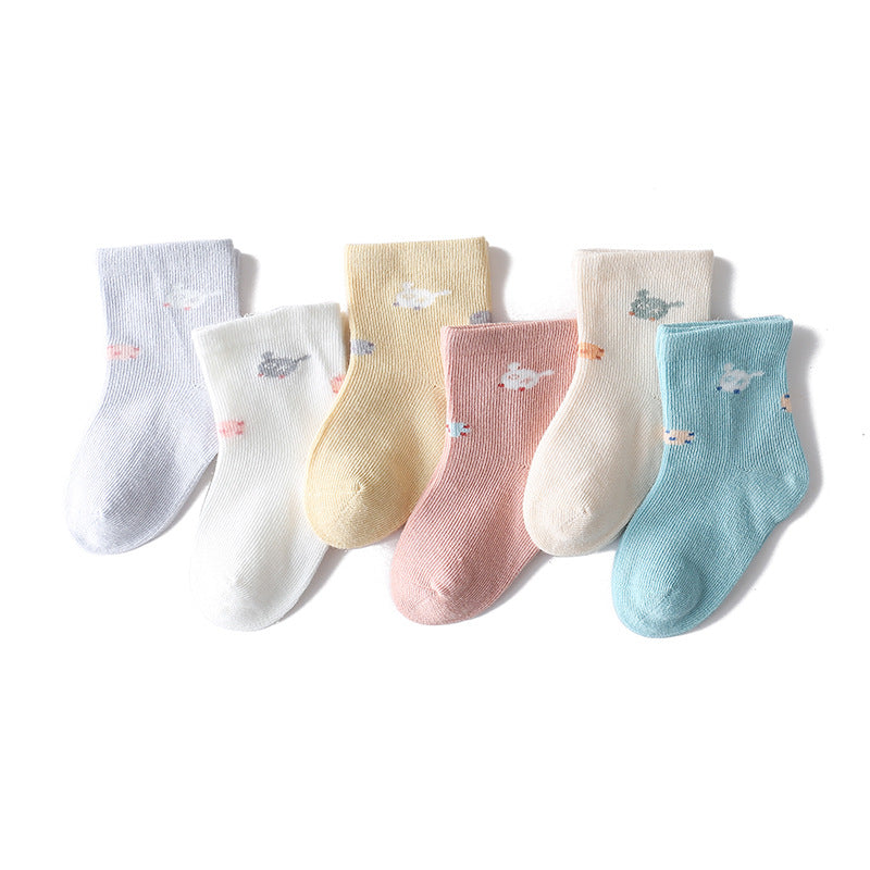 Children's Socks Thin Cotton Baby Sweet Cartoon Newborn