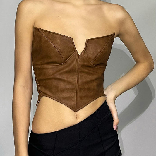 Solid Color One Shoulder Sleeveless Zipper Cardigan Casual Women's Tank Top