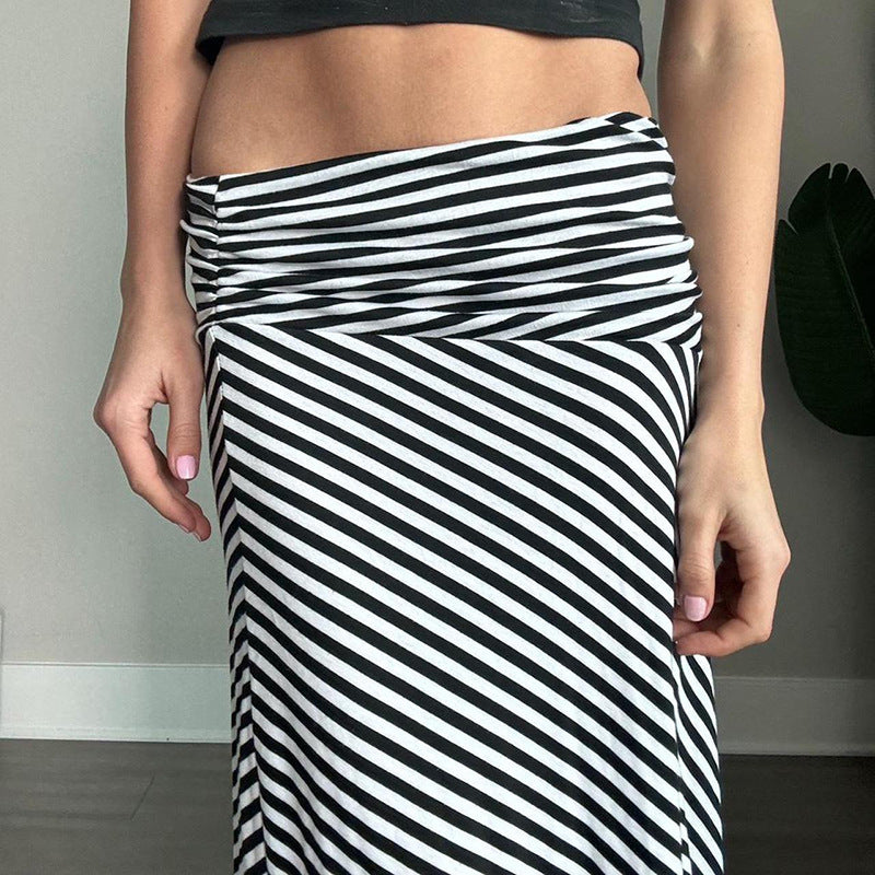 New High Waist Elastic Hip Long Skirt For Women