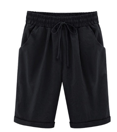 Summer casual pants, women's five-pants, thin section, wearing a pair of pants, large size
