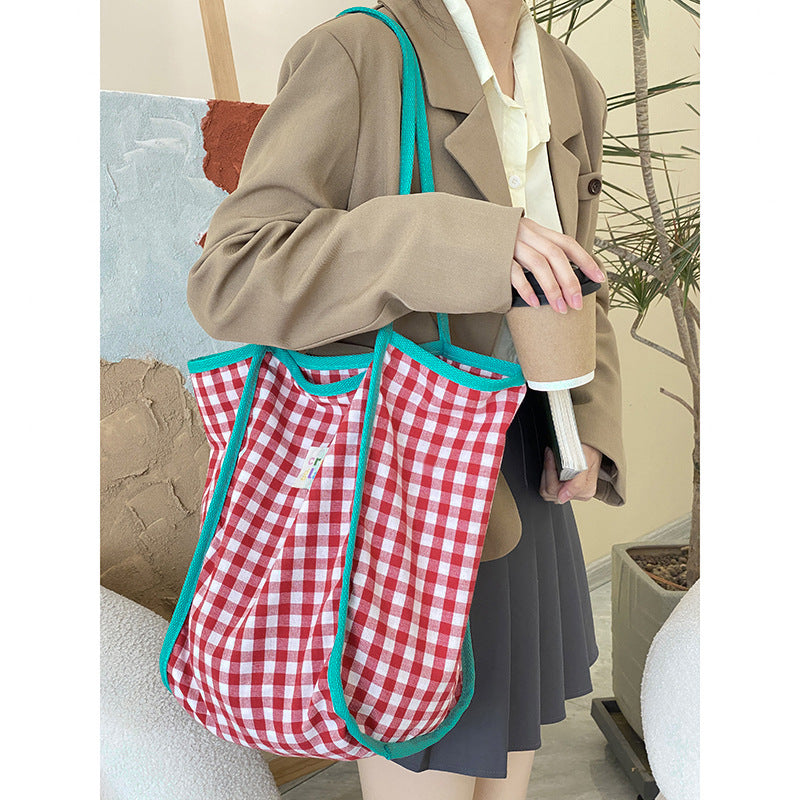 Fashion Special Multicolor Plaid Shoulder Bag