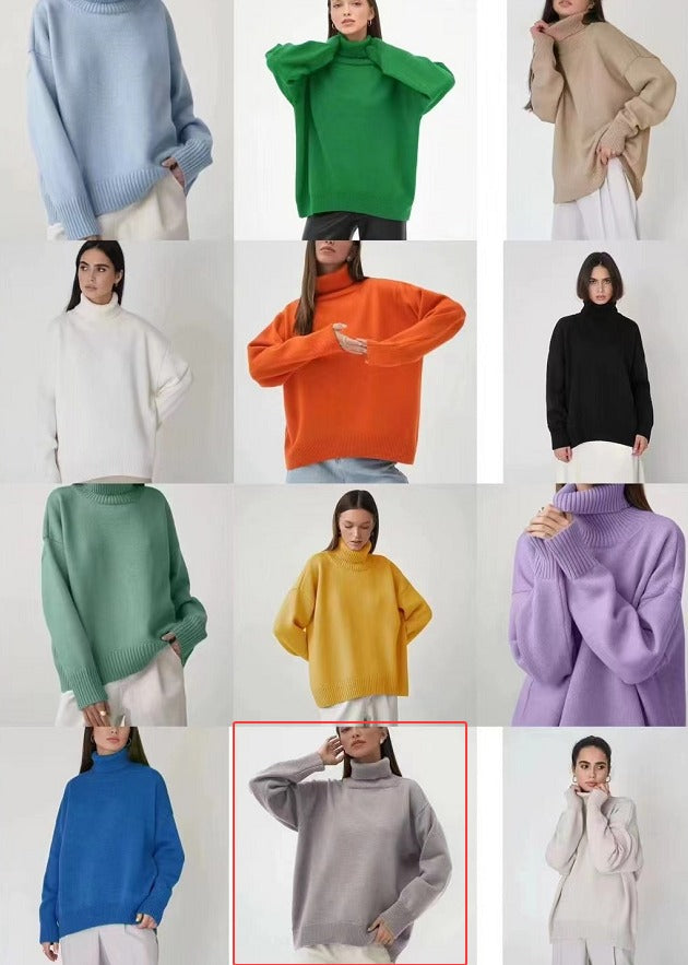 FallWinter Loose Knit Versatile Classic New-Style Womens Sweater