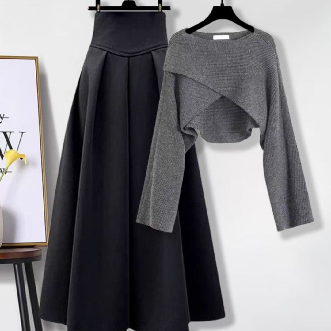 Salt-style Outfit French Pear-shaped High-end Knit Top For A Slimming Effect