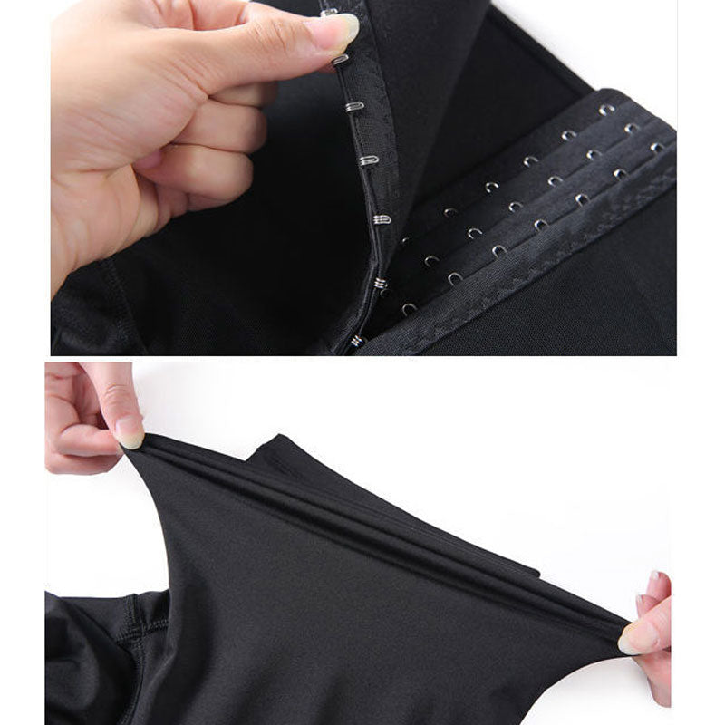 Sorte leggings med knapper i taljen til kvinder, udendørs brug, elastisk talje, stram pasform