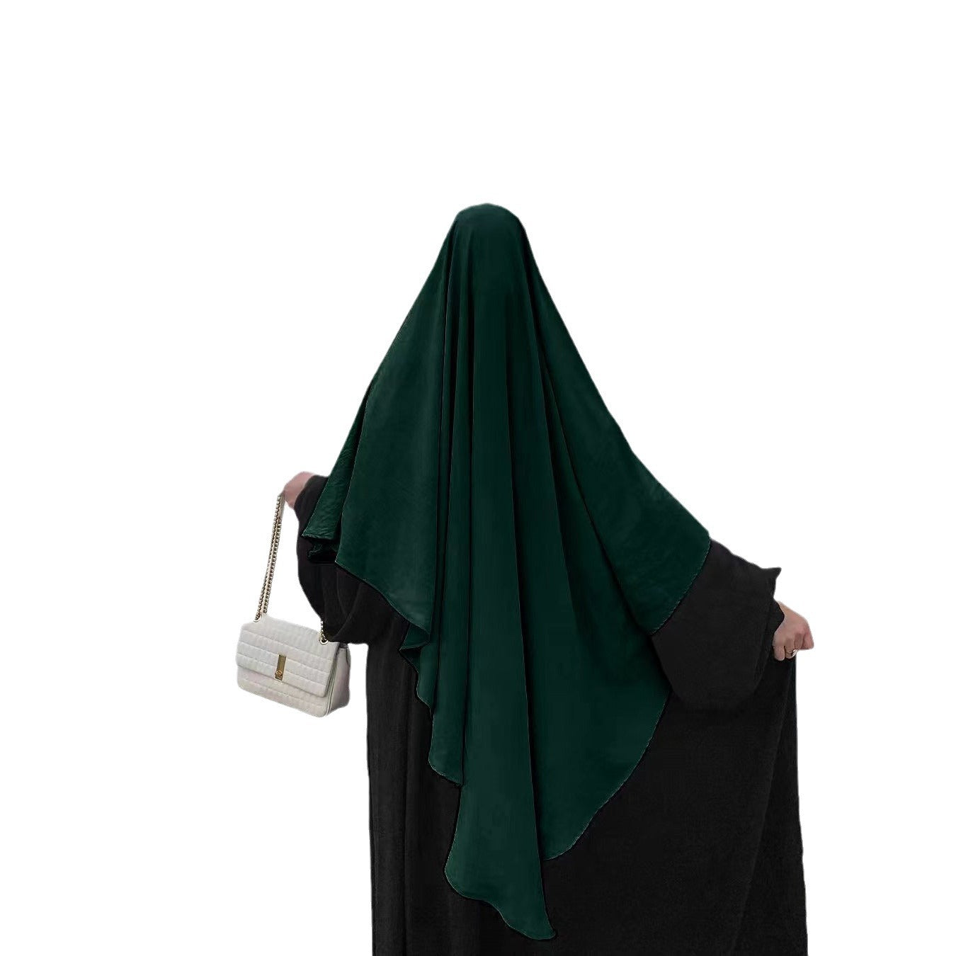Extended And Widened Single-layer Ripped-edge Headscarf