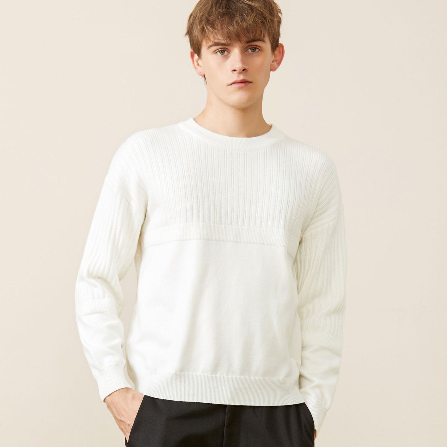 Youth Commuter All-match Round Neck Pullover Men's Sweater