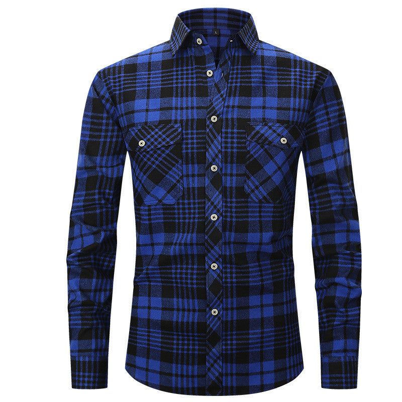 Large Size Slim Fashion Long Sleeve Shirt