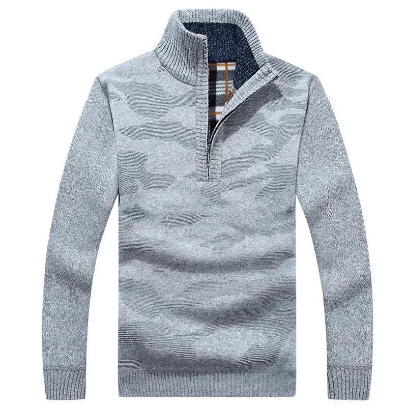 Men's Casual Pullover Half-zip Sweater