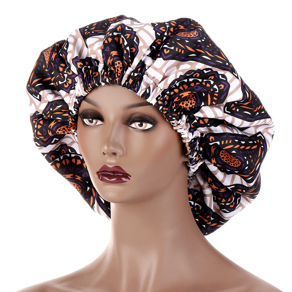 European And American Popular African Style Fashion Printing Elastic Nightcap