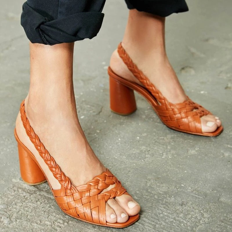 European And American Style Fish Mouth Braid With Sleeves For Ladies High Heels