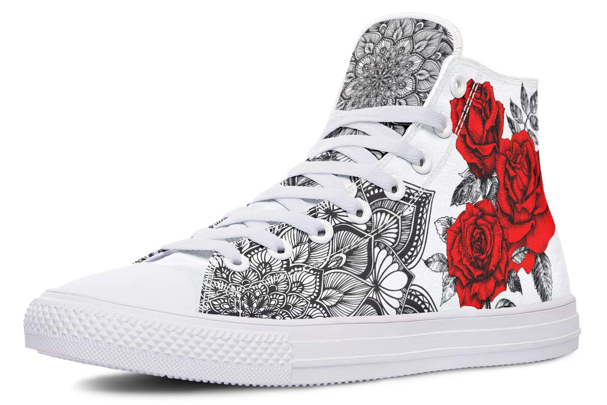 Men's And Women's Fashion Color Printing High-top Canvas Shoes