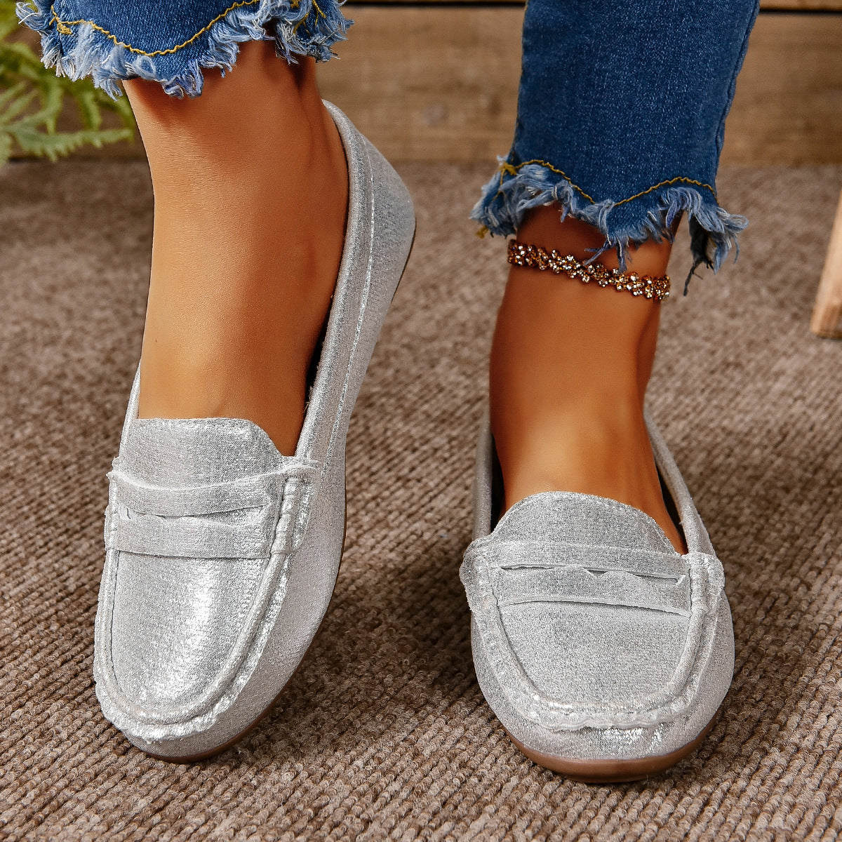 Cross-border Flat Gommino Women's Spring And Summer Soft Bottom
