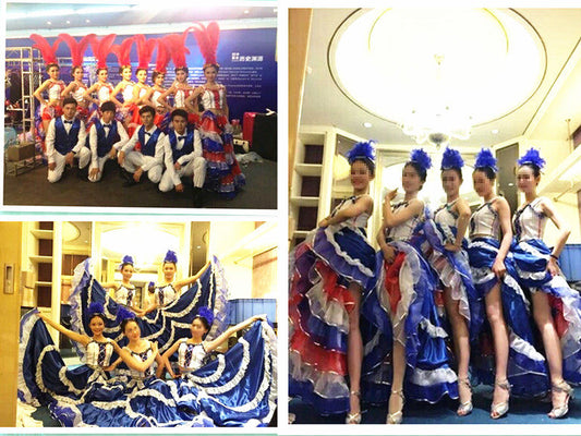 Opening Dance Performance Costume French Can-can Crinoline Dress